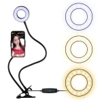 Aro De Luz Led Soporte Flexible Y De Celular