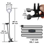 Aro De Luz Led Soporte Flexible Y De Celular - Imagen 4