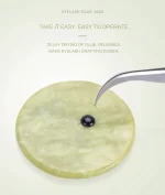 PIEDRA JADE VERDE OSCURO PEGANTE PESTAÑAS UND - Imagen 3