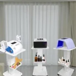 MESA PARA CABINA ESTETICA+RODACHINES BLANCA - Imagen 2