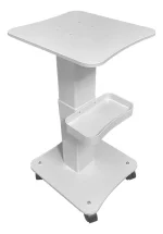 MESA PARA CABINA ESTETICA+RODACHINES BLANCA