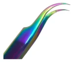 Pinza Curva Colores Tornasol Pestañas Pelo A Pelo - Imagen 2