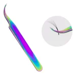Pinza Curva Colores Tornasol Pestañas Pelo A Pelo - Imagen 3