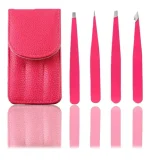Set de 4 pinzas + estuche para depilacion / Color disponible - Imagen 4