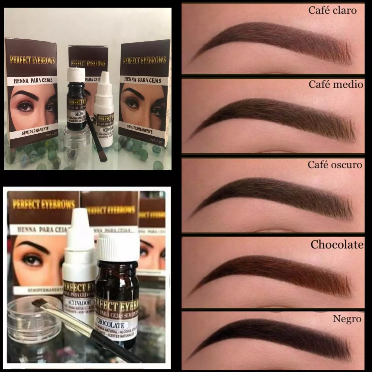 Henna para cejas de 2 gramos Perfect Eyebrows - Imagen 2