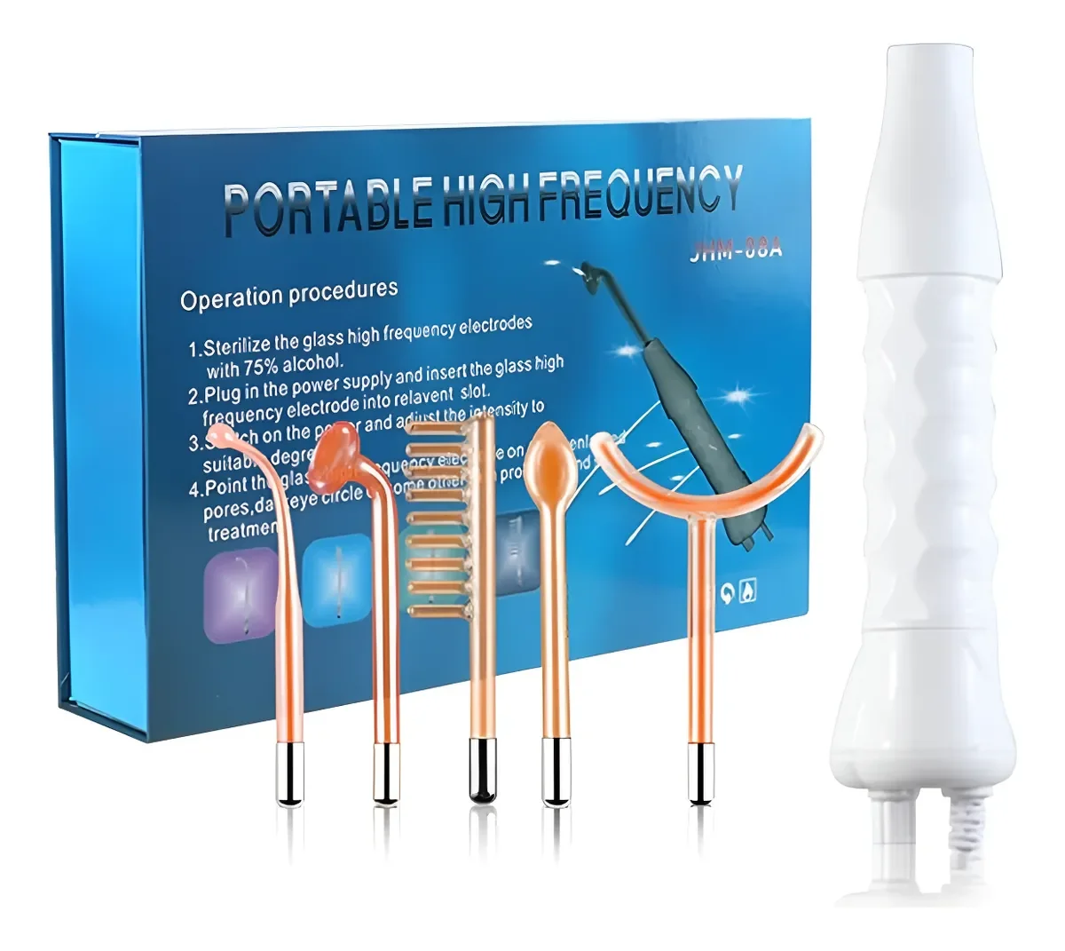 Alta frecuencia portatil facial y corporal 5 electrodos - Imagen 1