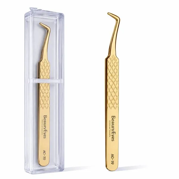 PINZAS DORADAS PROFESIONALES X12 UNIDADES- LÍNEA BEAUTYEYES