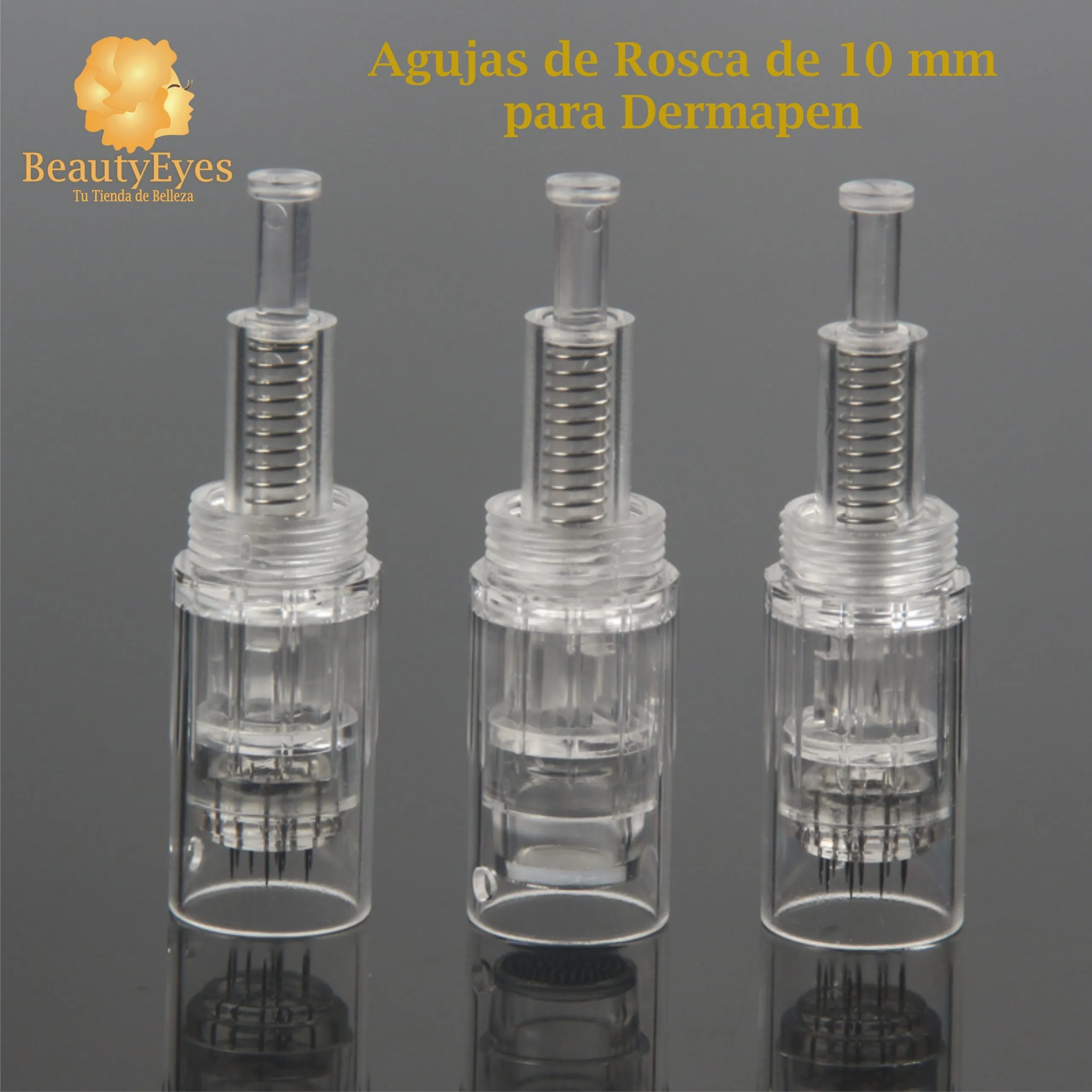 10 AGUJAS DERMAPEN ROSCA 10 MM TODAS LAS PUNTAS - Imagen 5