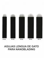 Agujas Microblading Nanoblading 0.18 Tipo U Lengua de Gato