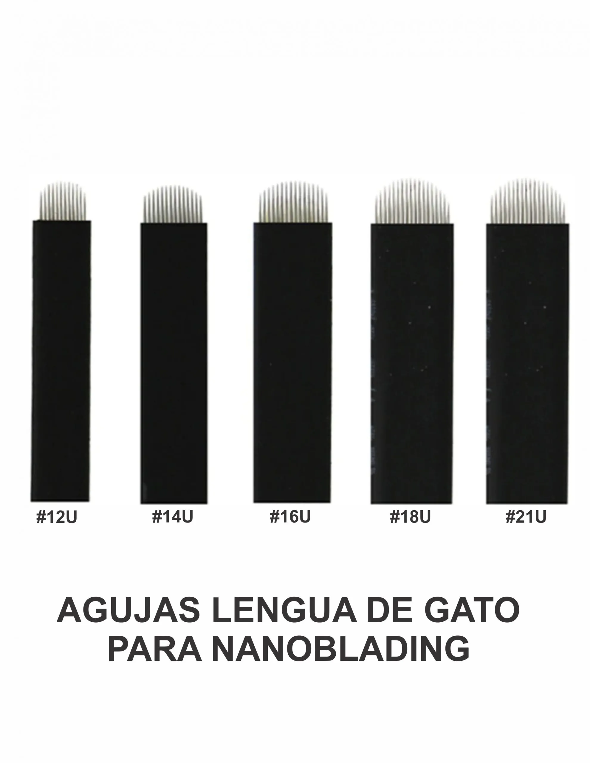 AGUJAS_NANOBLANDING_U_1 Agujas Microblading Nanoblading 0.18 Tipo U Lengua de Gato - Imagen 1