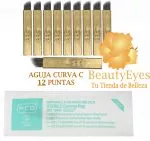5 Agujas para microblading angulares metálicas - Imagen 2