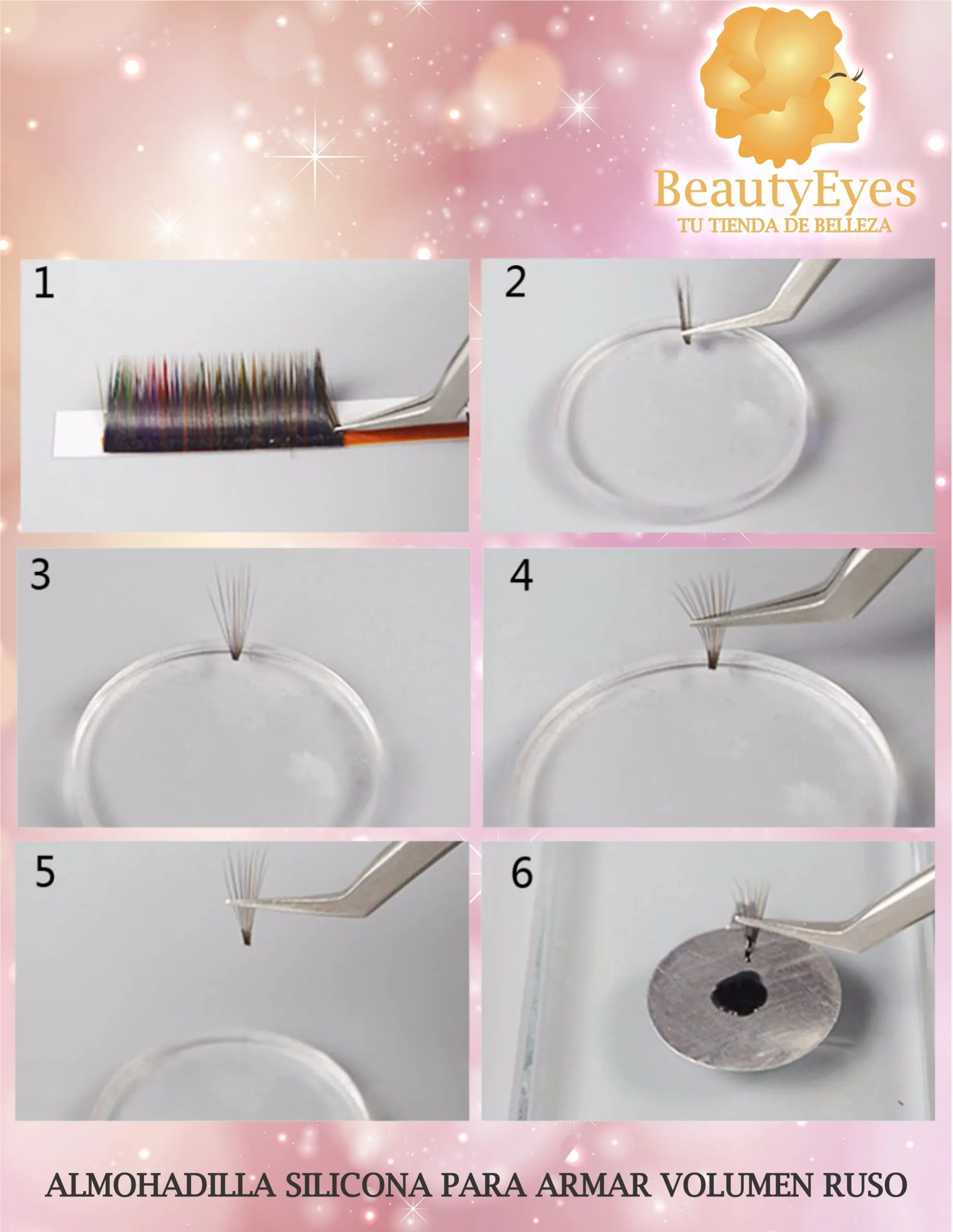 Almohadilla de Silicona Armado Volumen Ruso Pesta?as - Imagen 4