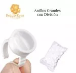 100 Anillo multiuso  desechable copa grande con division - Imagen 5