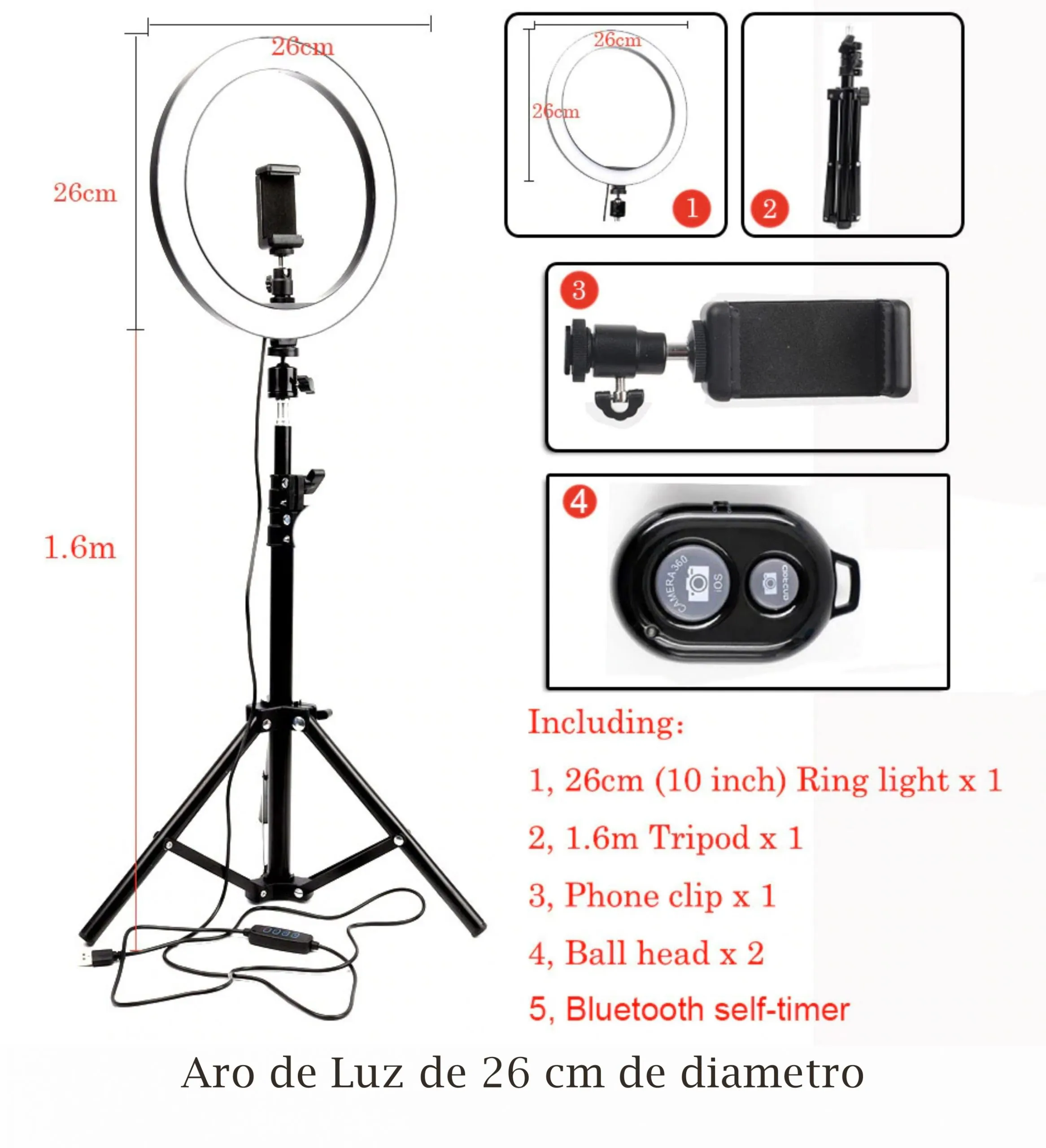 Aro de Luz Led 10 pulgadas - Imagen 1