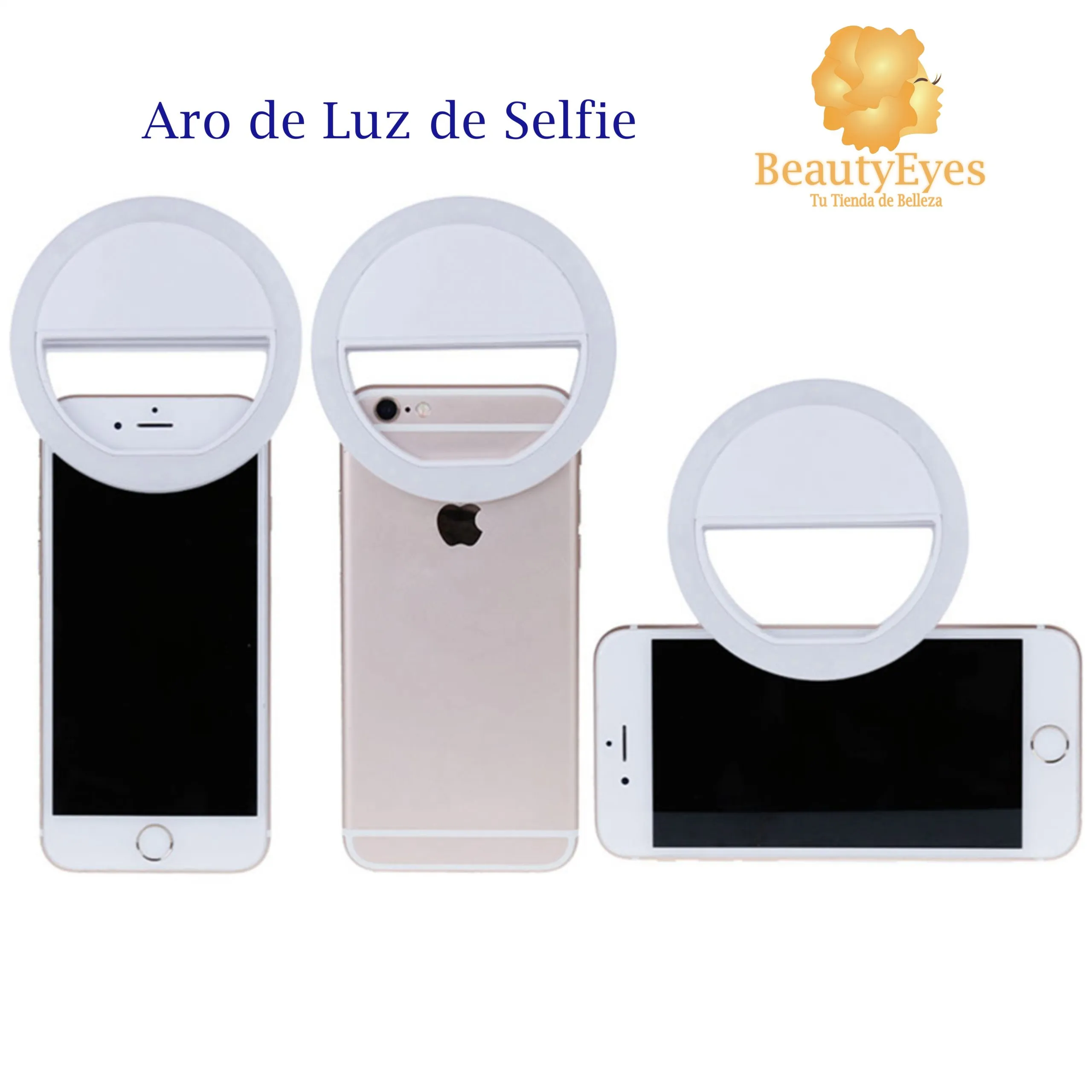 Aro Luz Led Selfie Celular Negro - Imagen 4