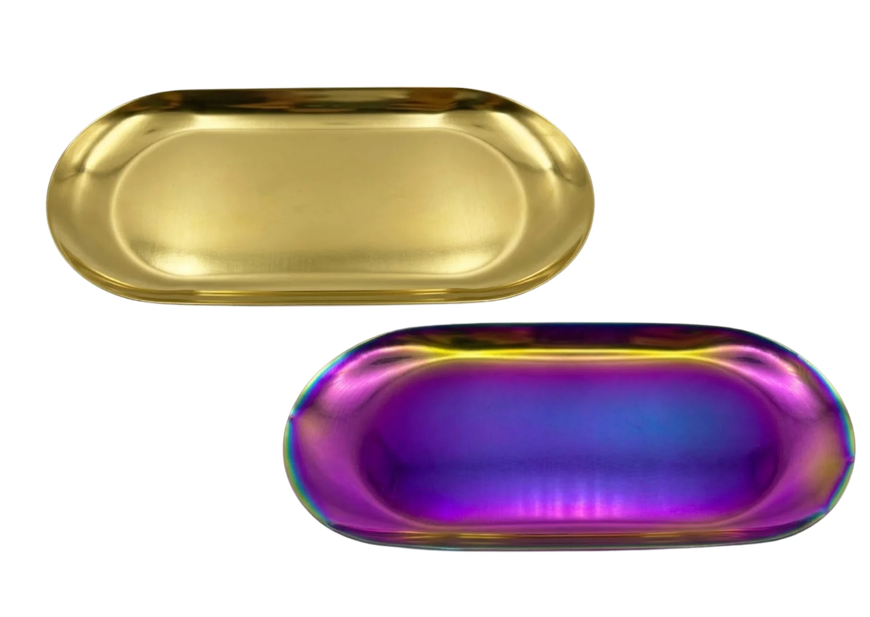 BANDEJAS OVALADAS BANDEJA OVALADA 18 × 9 CM PARA INSUMOS DE BELLEZA - Imagen 1