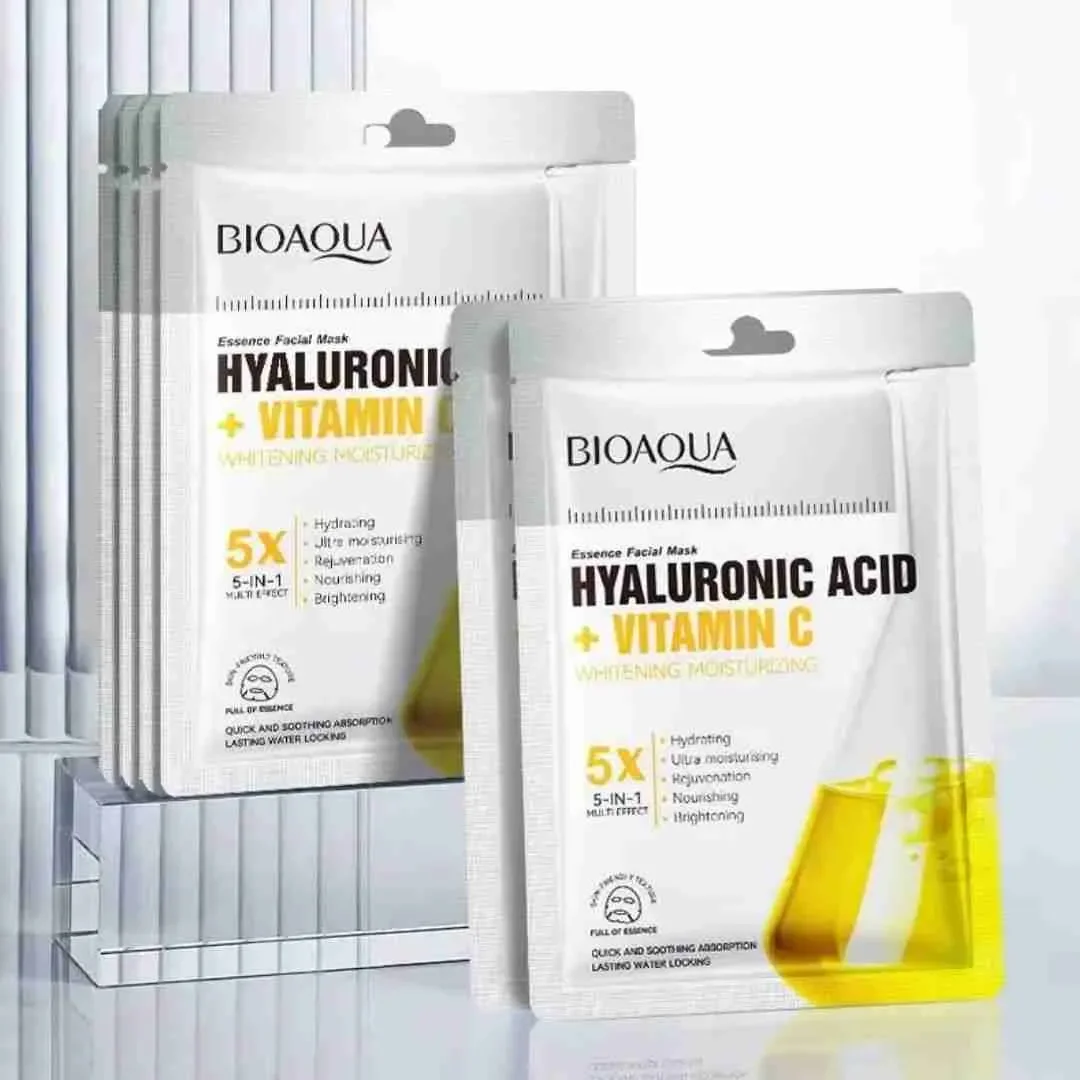 Mascarilla Bioaqua Ácido Hialurónico Y Vitamina C 5 En 1 - Imagen 4