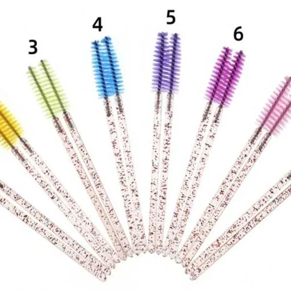 Cepillo Acrilico Escarchado Pack X 50 Pestañas/cejas