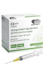 JERINGA 10ml HIPODERMICA 21Gx1 1/2" CAJA X100 UND