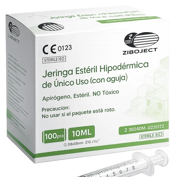 JERINGA 10ml HIPODERMICA 21Gx1 1/2" CAJA X100 UND