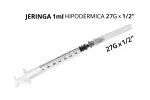 Jeringa 1ml Hipodermica 27gx1/2 Desechable X10und 1 Ml