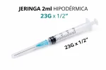 Jeringa 2ml Hipodermica 23gx1/2 Desechable X10und