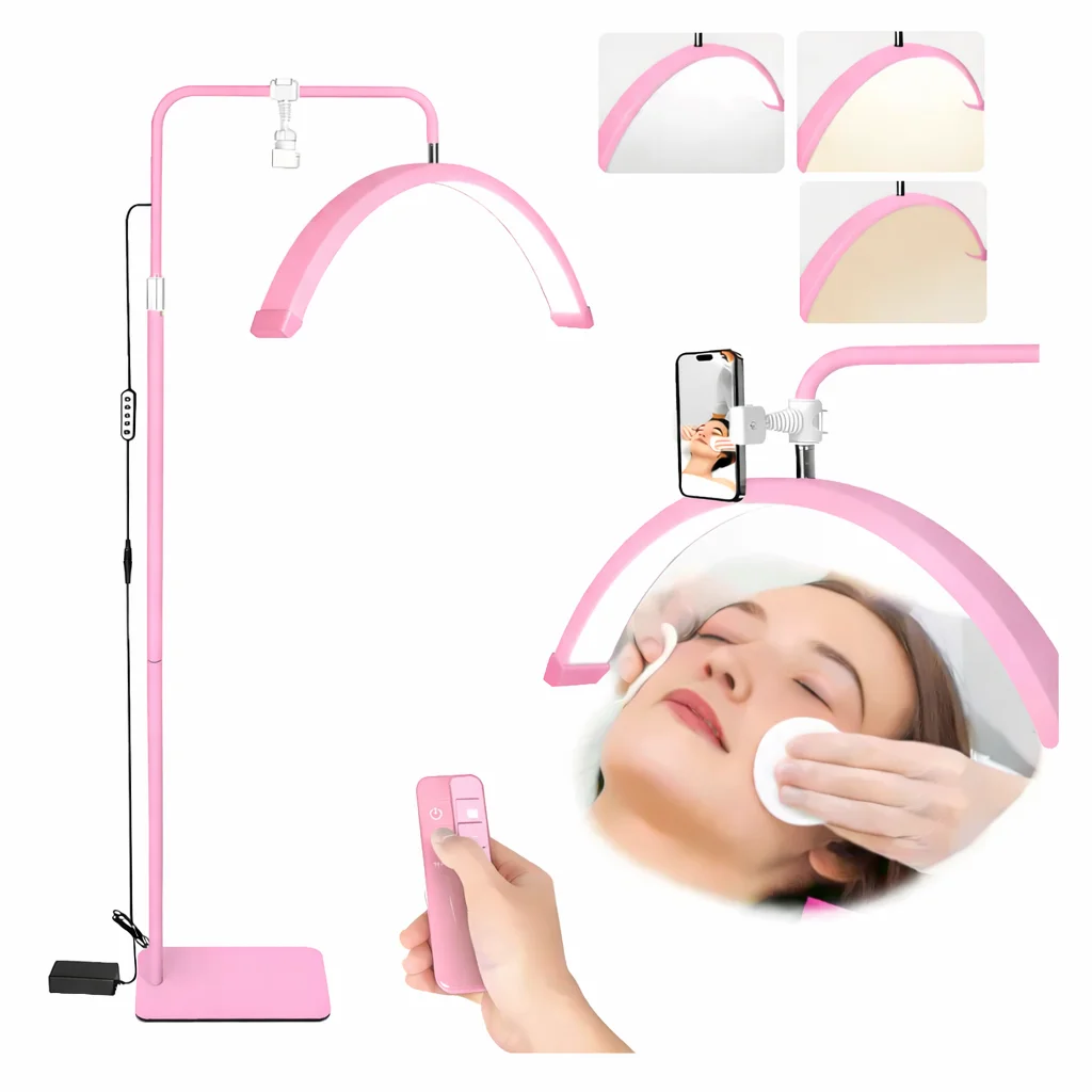 ChatGPT Image 17 feb 2026, 10_39_05 LAMPARA MEDIA LUNA LED PEDESTAL HD-M6X - Imagen 1