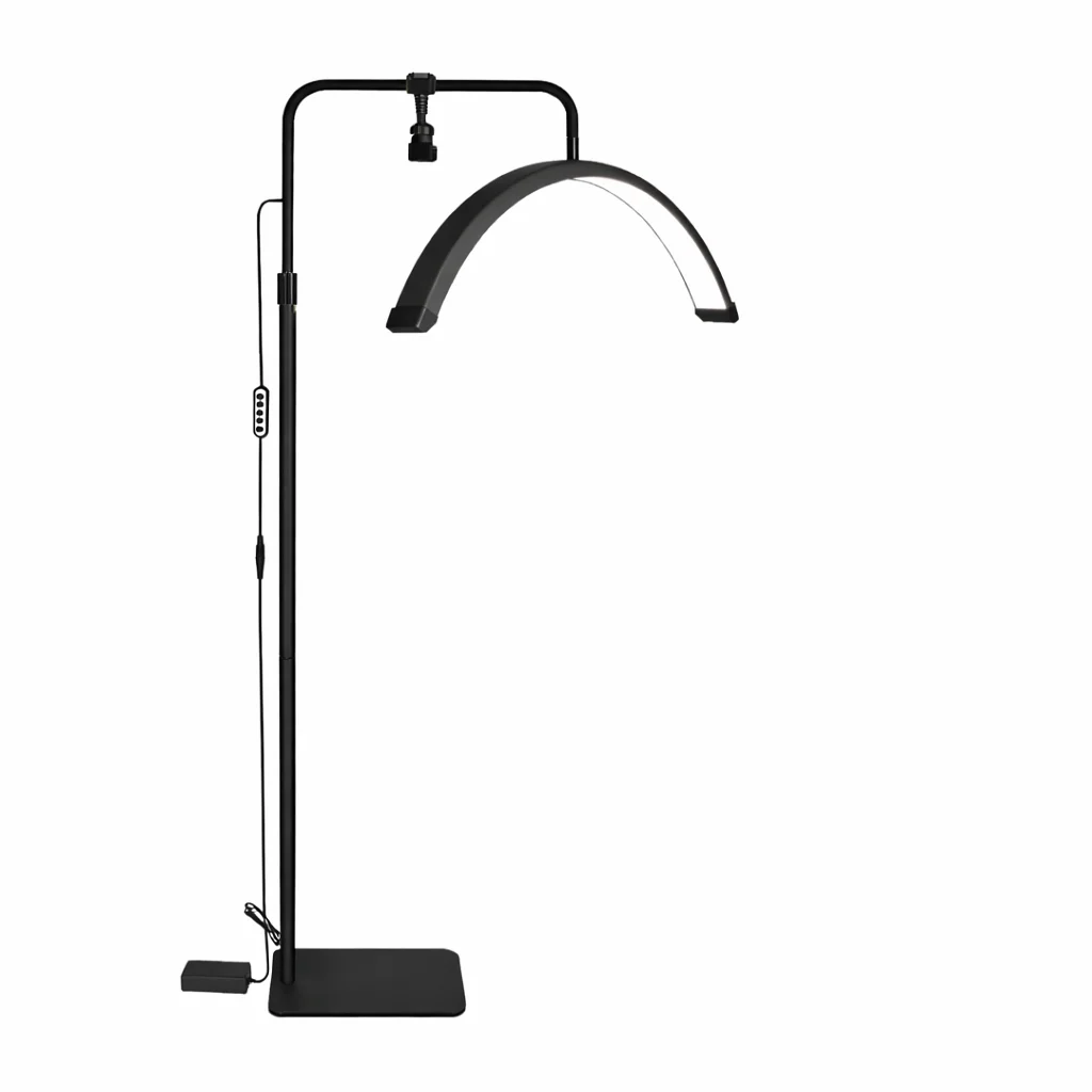 LAMPARA MEDIA LUNA LED PEDESTAL HD-M6X - Imagen 2