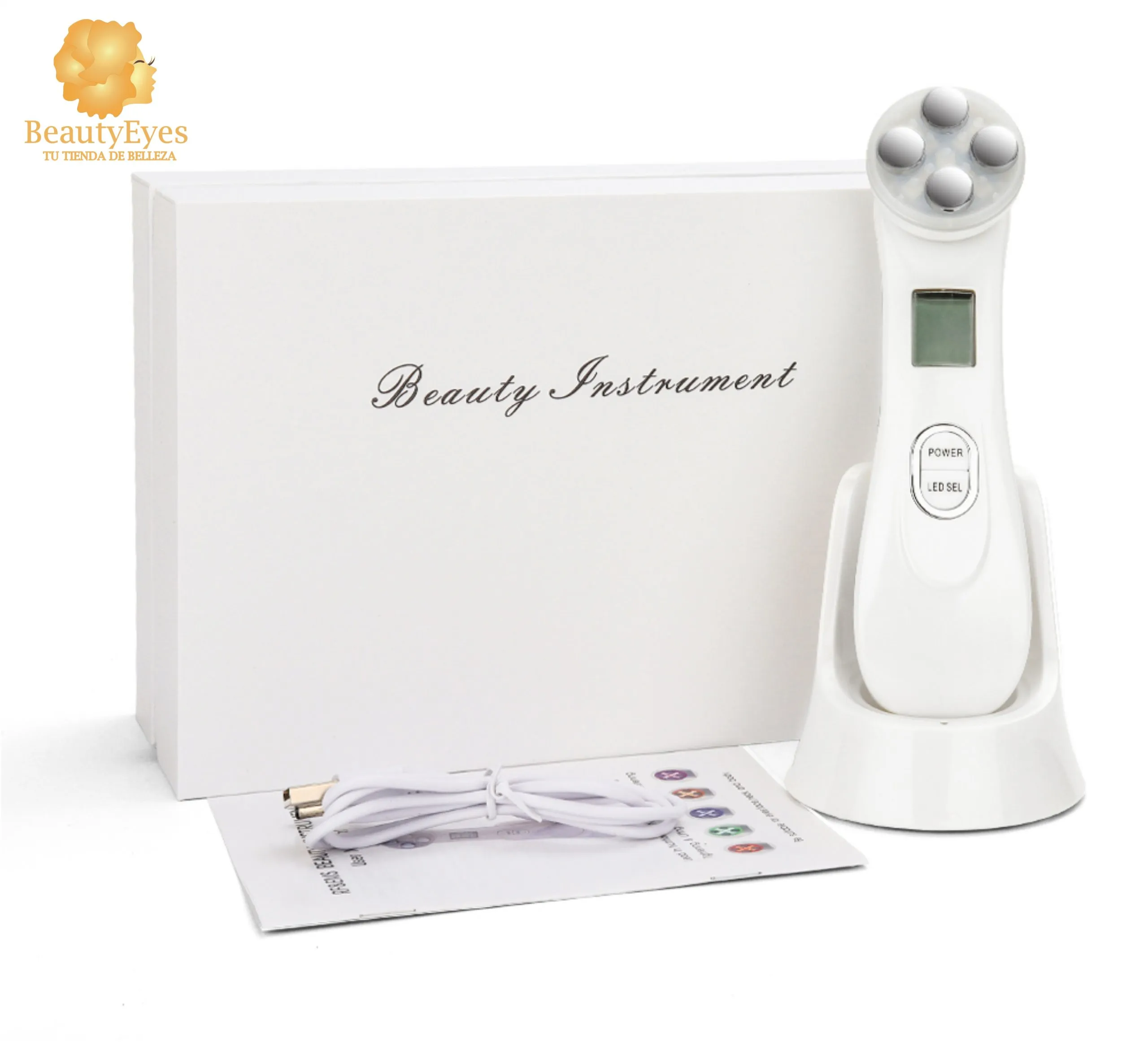 Electroporador Led Radiofrecuencia Portatil Facial Y Cuello - Imagen 4