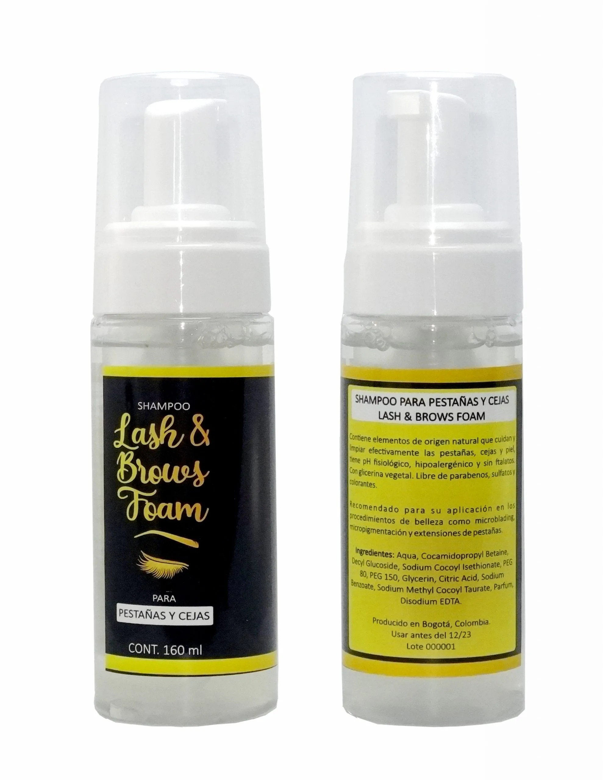 Espuma Limpiadore de Pesta?as y Cejas de 160 ml  Champu Lash and Brows - Imagen 1