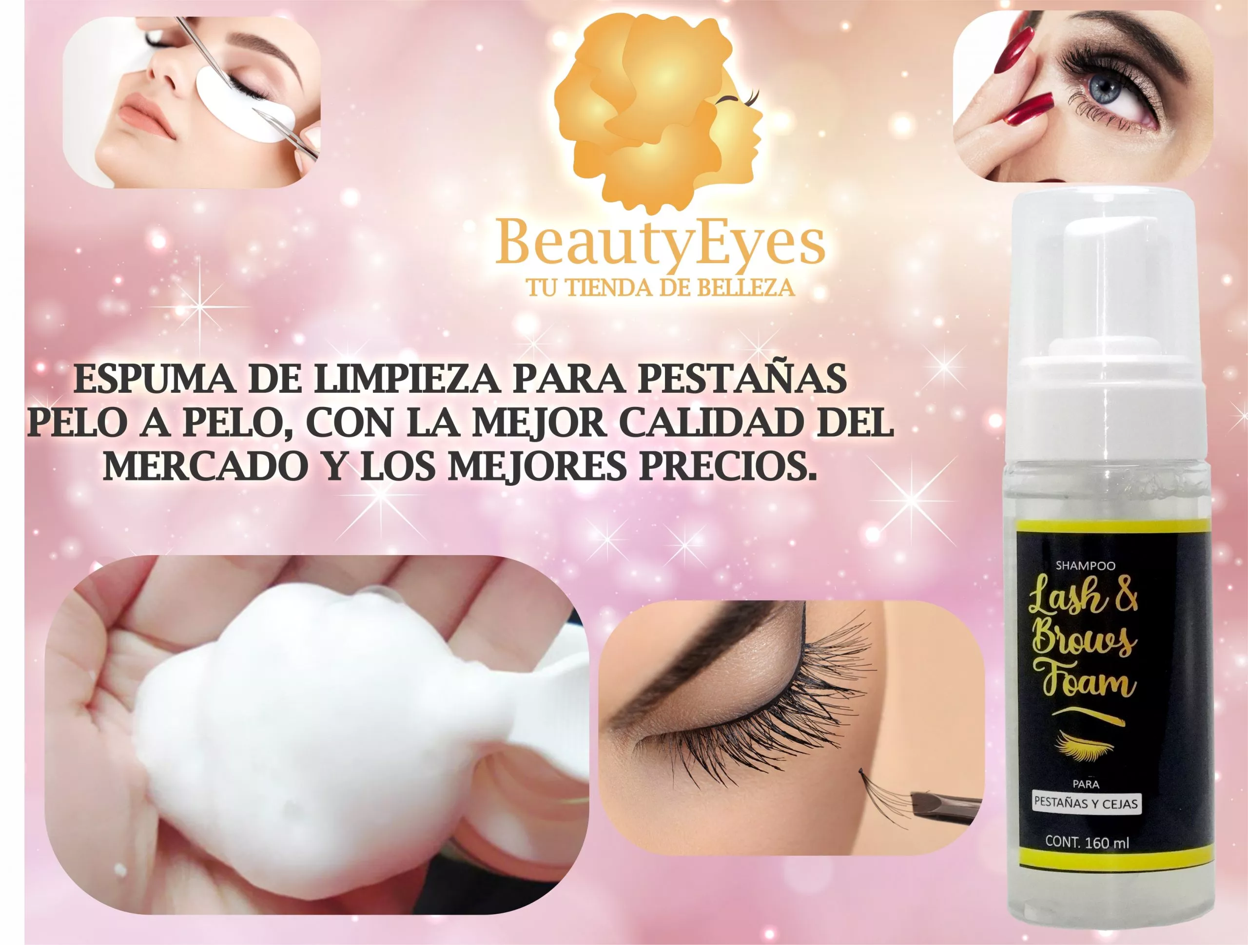 Espuma Limpiadore de Pesta?as y Cejas de 160 ml  Champu Lash and Brows - Imagen 2