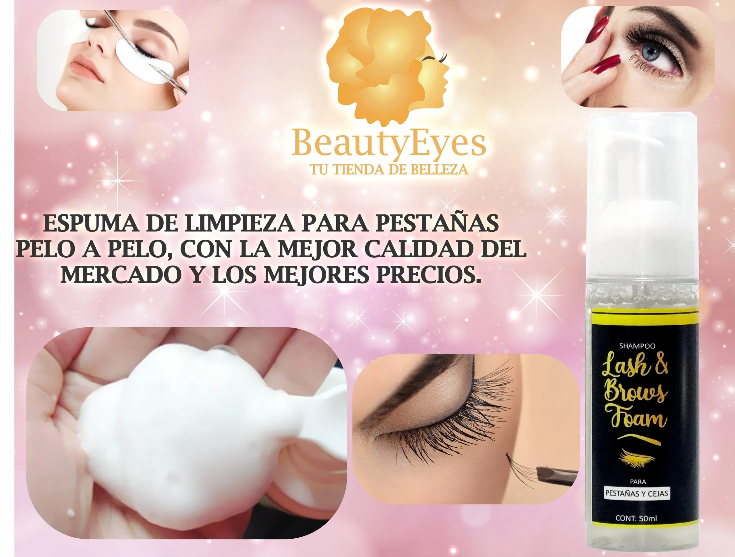 Espuma Limpiadora de Pesta?as y Cejas 50 ml Champu Lash And Brows - Imagen 2