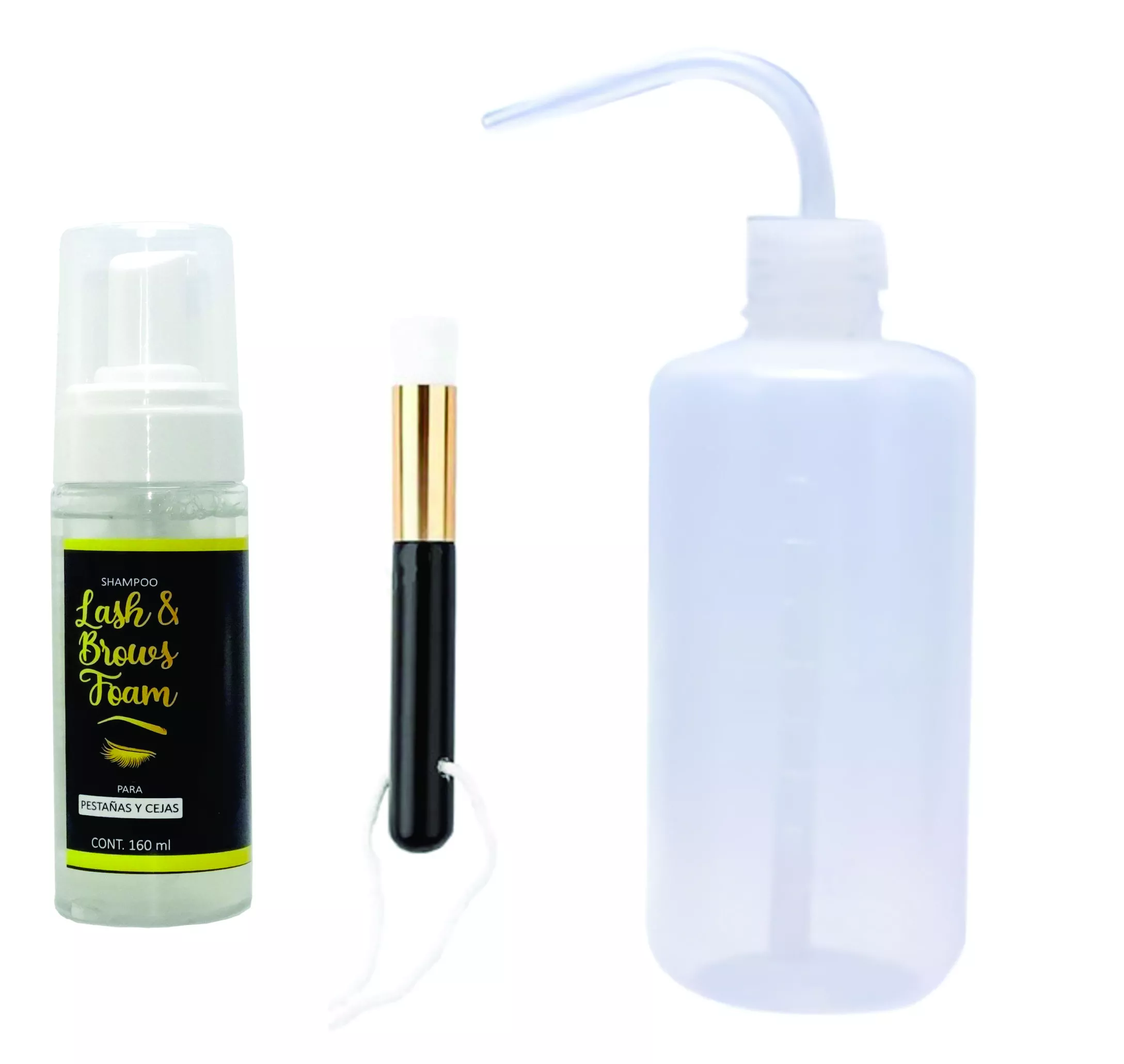K0001 Kit Limpieza Pesta?as Dispensador 500 Ml + Brocha + Espuma 160 Ml - Imagen 1