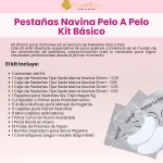Pestañas Navina Pelo A Pelo Kit Basico - Imagen 2