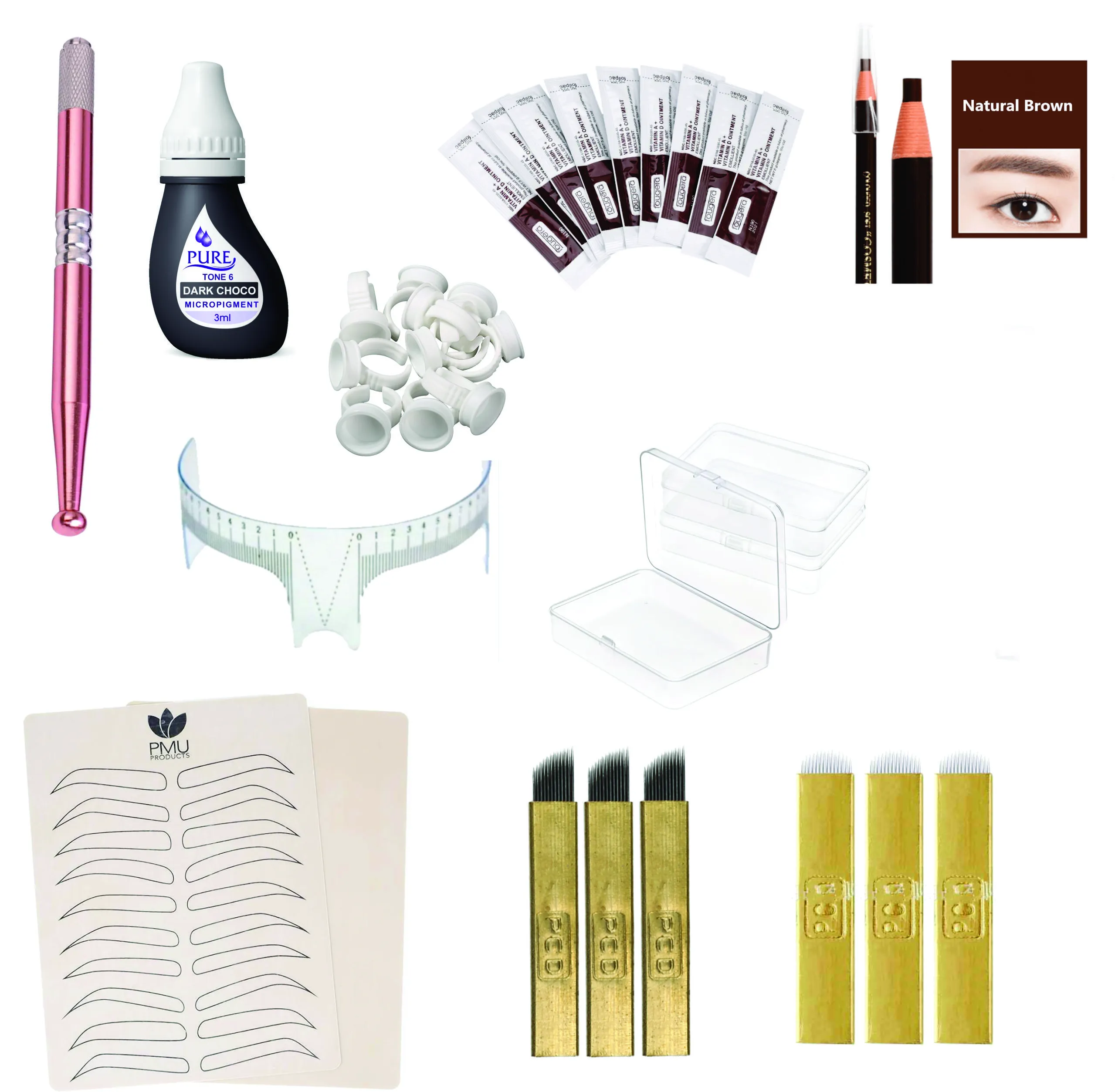 K0012 Kit de Entrenamiento para Microblading - Pigmento Pure - Imagen 1