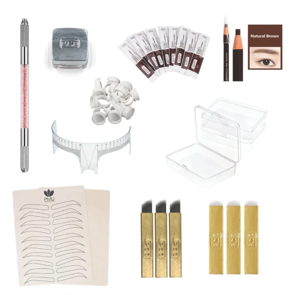 Kit Microblading Compas Doble Cabezal + pigmento PCD