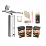 Kit Diseño De Cejas Con Aerografo+Henna 3 Tonos