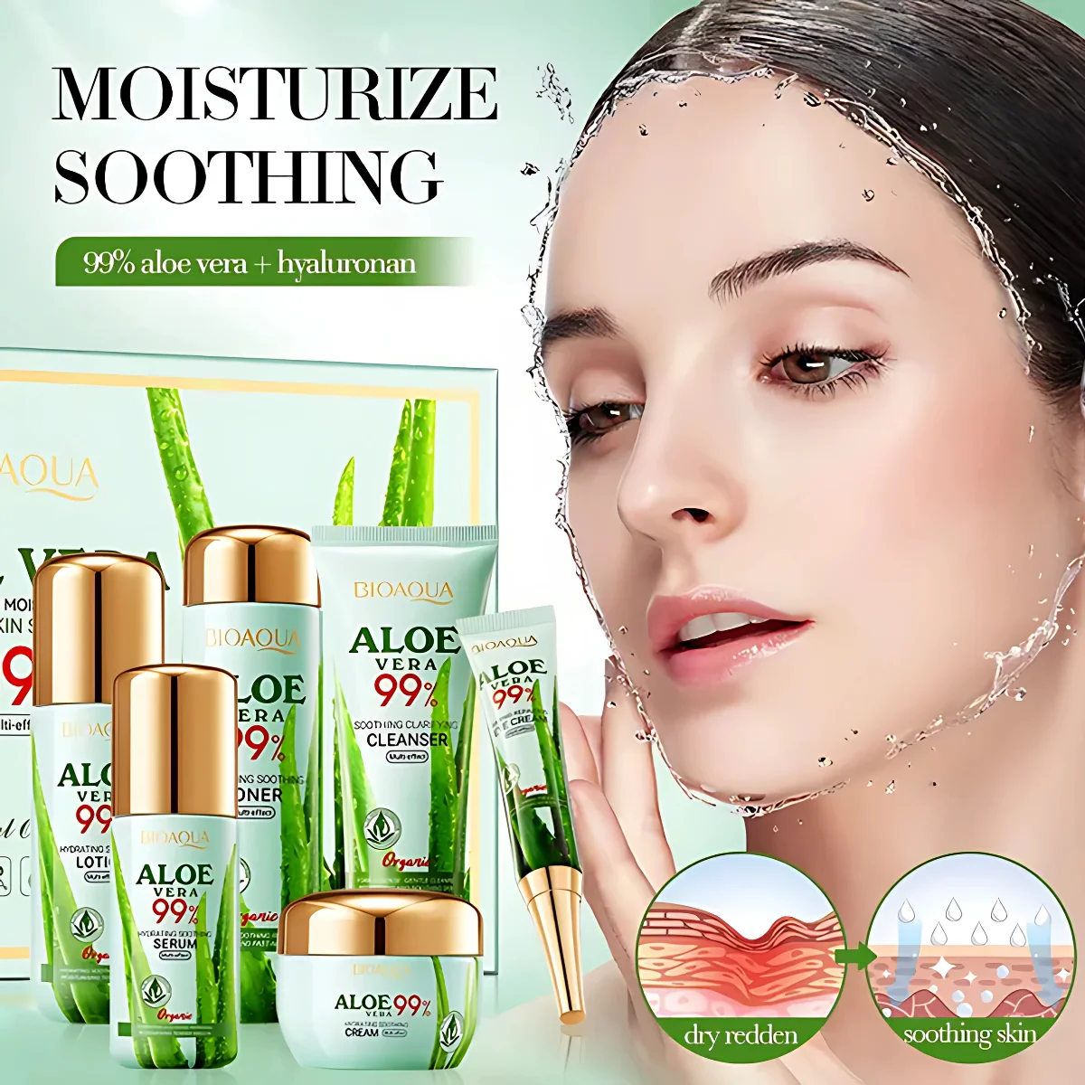 Kit Facial Aloe Vera 99% Bioaqua - Imagen 4