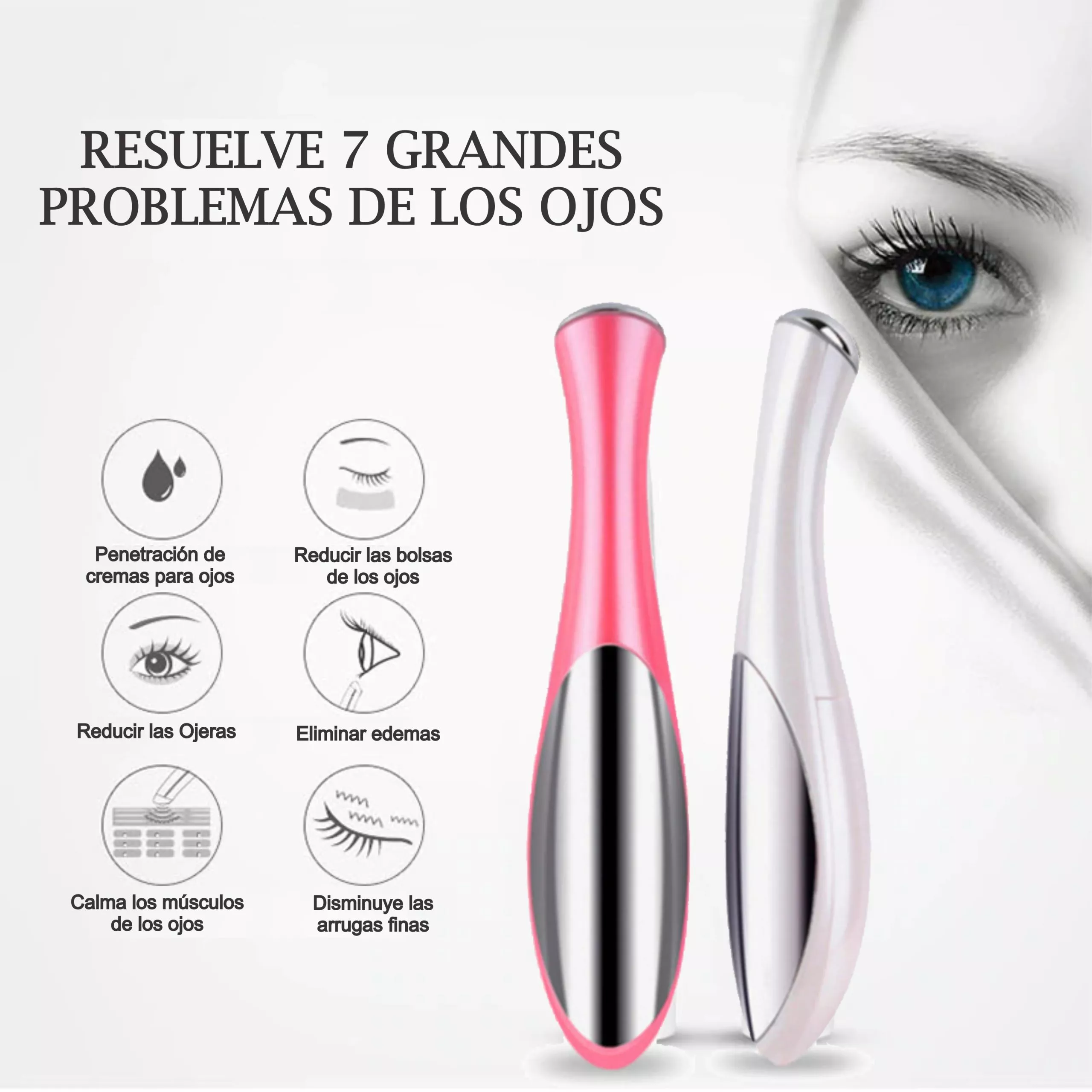 Masajeador De Ojos Electrico Parpados Ojeras - Imagen 4