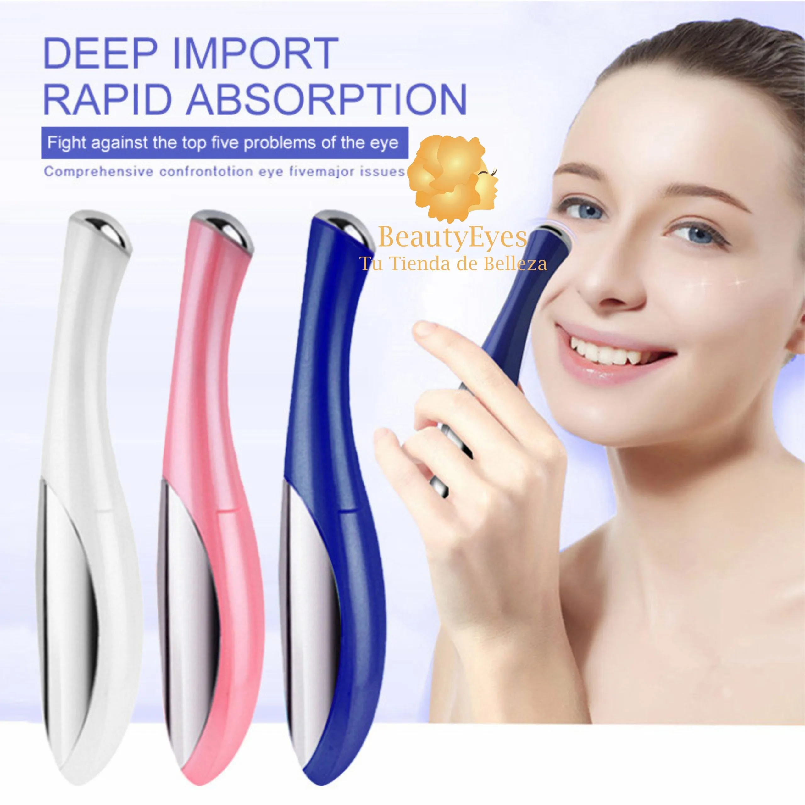 Masajeador De Ojos Electrico Parpados Ojeras - Imagen 5