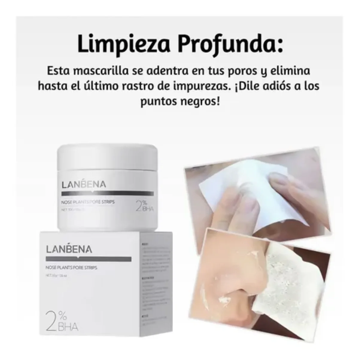 Mascara Remover Puntos Negros + 60 Tiras - Imagen 2