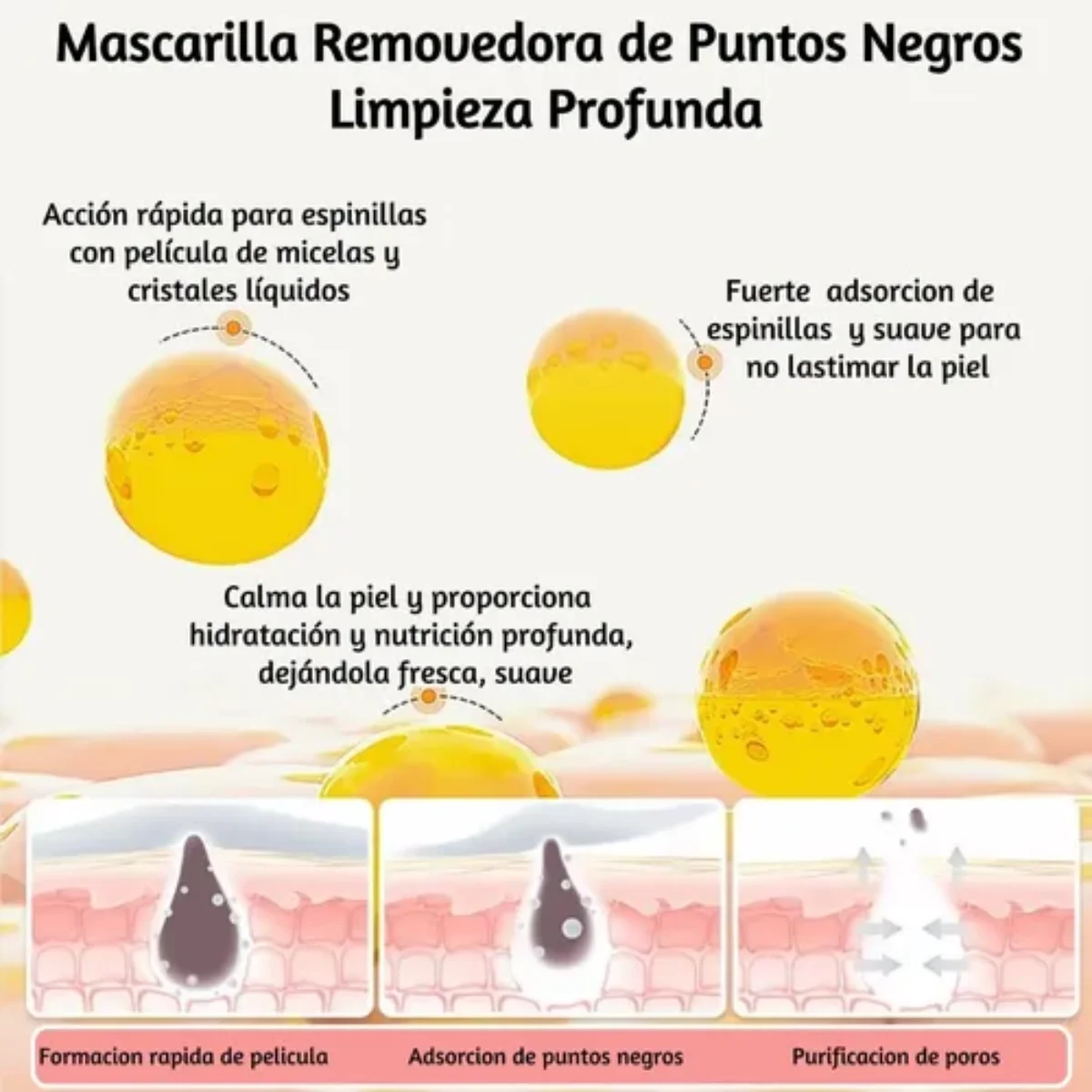 Mascara Remover Puntos Negros + 60 Tiras - Imagen 4