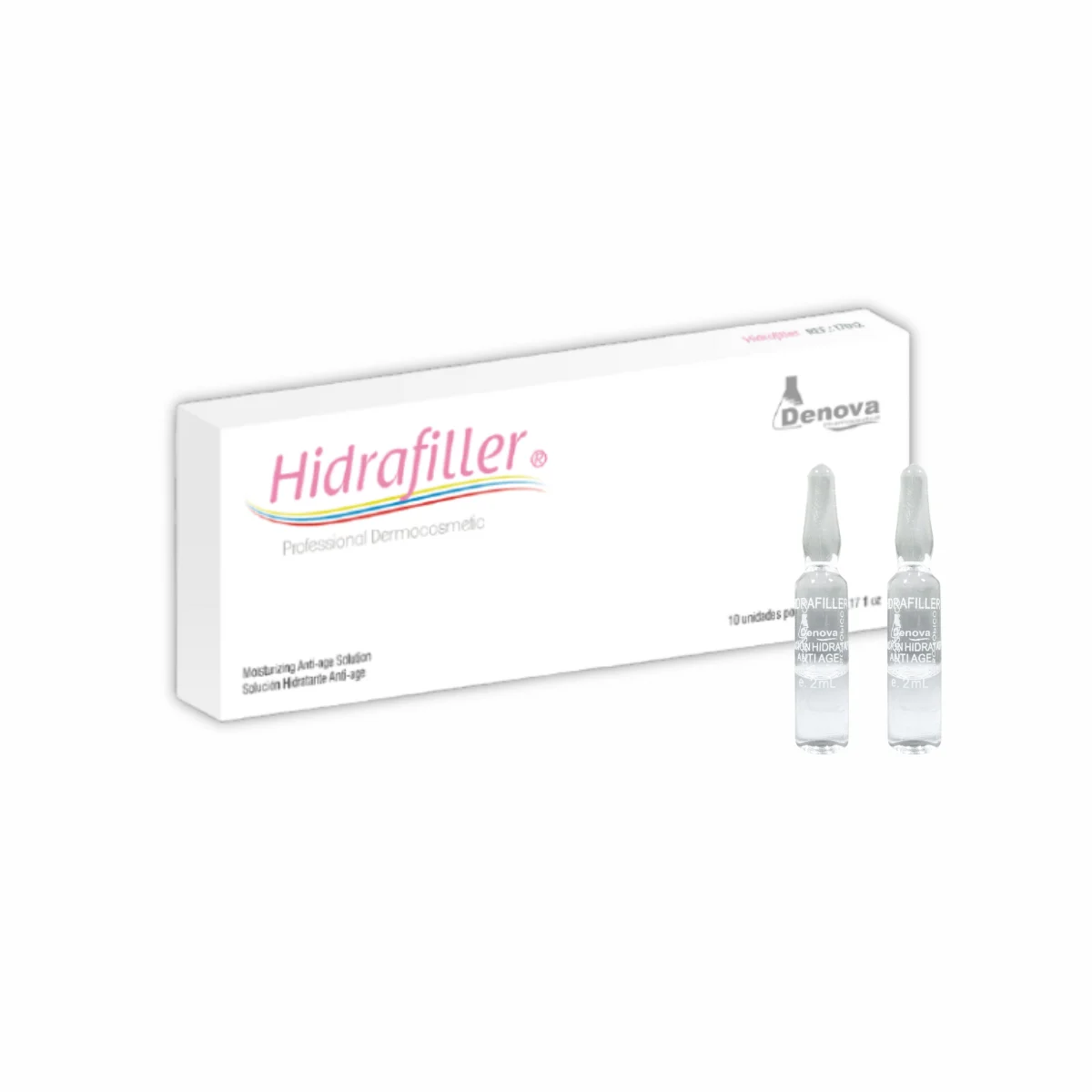 P0390 HIDRAFILLER ÁCIDO HIALURÓNICO 1.2 Amp x 2ml DENOVA 1 Ampolla Hidrafiller 1.2 % Acido Hialorinico - Imagen 1