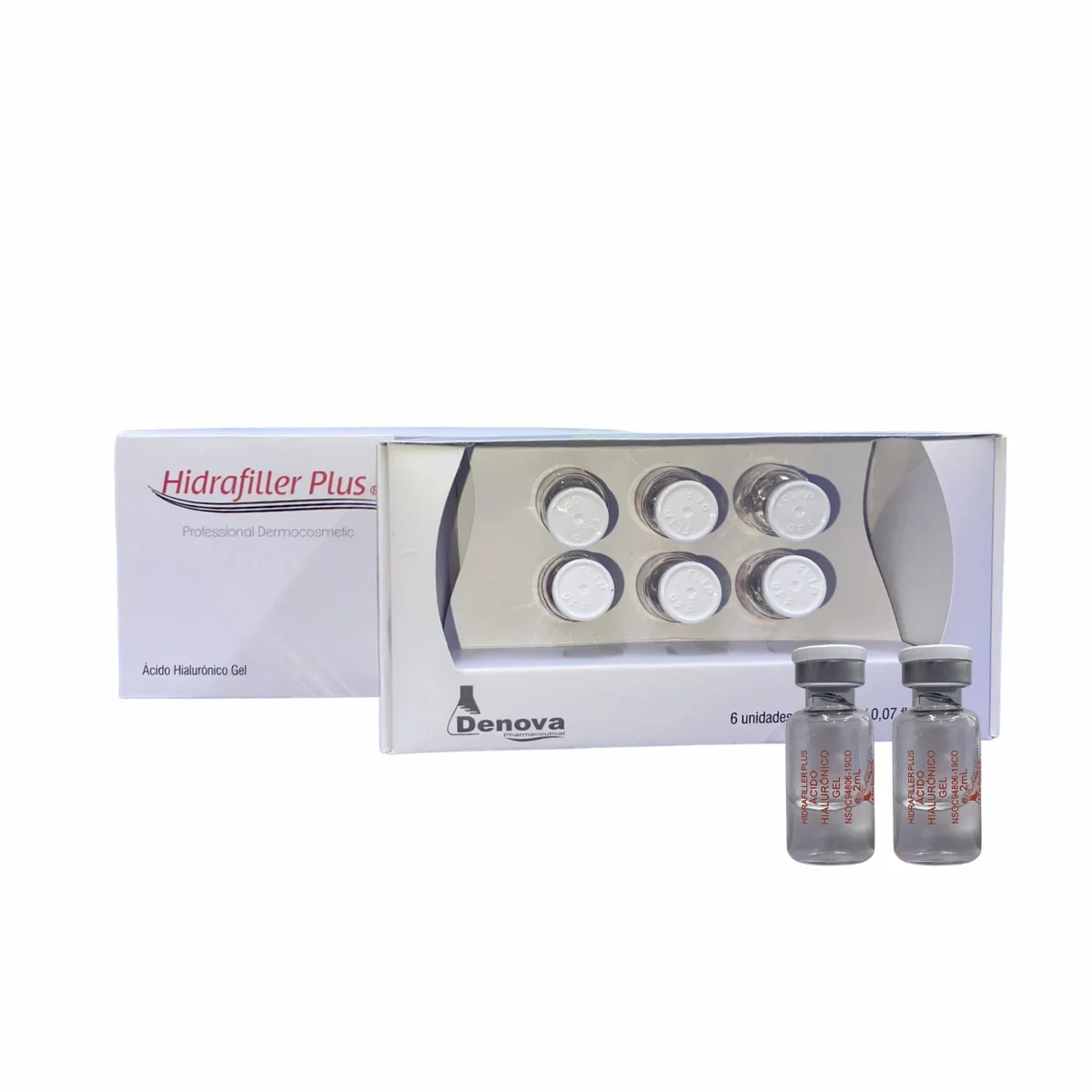 P0391 HIDRAFILLER PLUS GEL (ÁCID HIALUR 3.5%) Vial x 2ml DENOVA Hidrafiller Plus 2 Ml Acido Hialuronico 2 % - Imagen 1