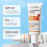 Protector Solar En Crema Con Aloe Vera Y Vitamina E Sadoer - Imagen 3
