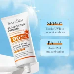 Protector Solar En Crema Con Aloe Vera Y Vitamina E Sadoer - Imagen 2
