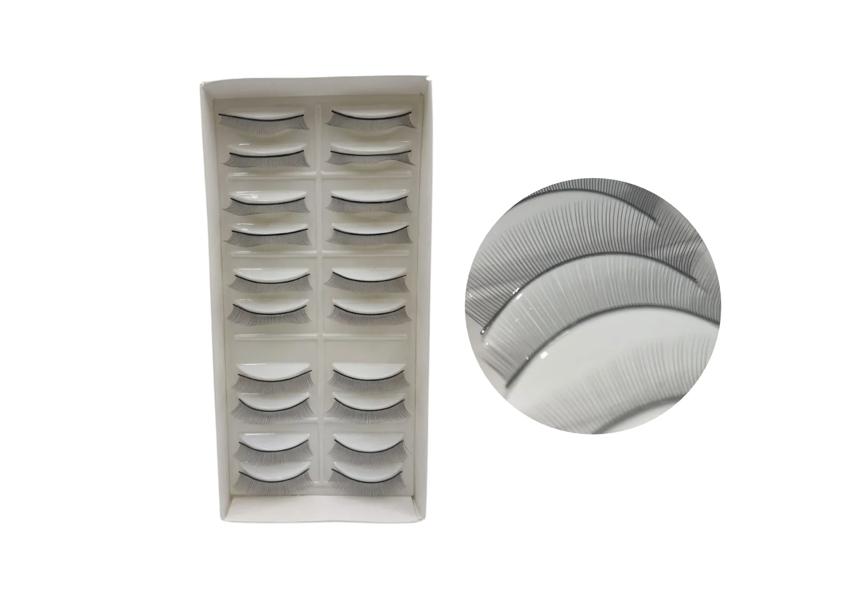 Pestañas de Práctica para Extensiones 10 Pares - Imagen 1