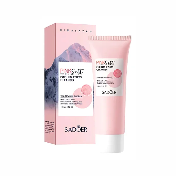 Jabón Facial Sal Rosa del Himalaya con Ácido Hialurónico + Centella