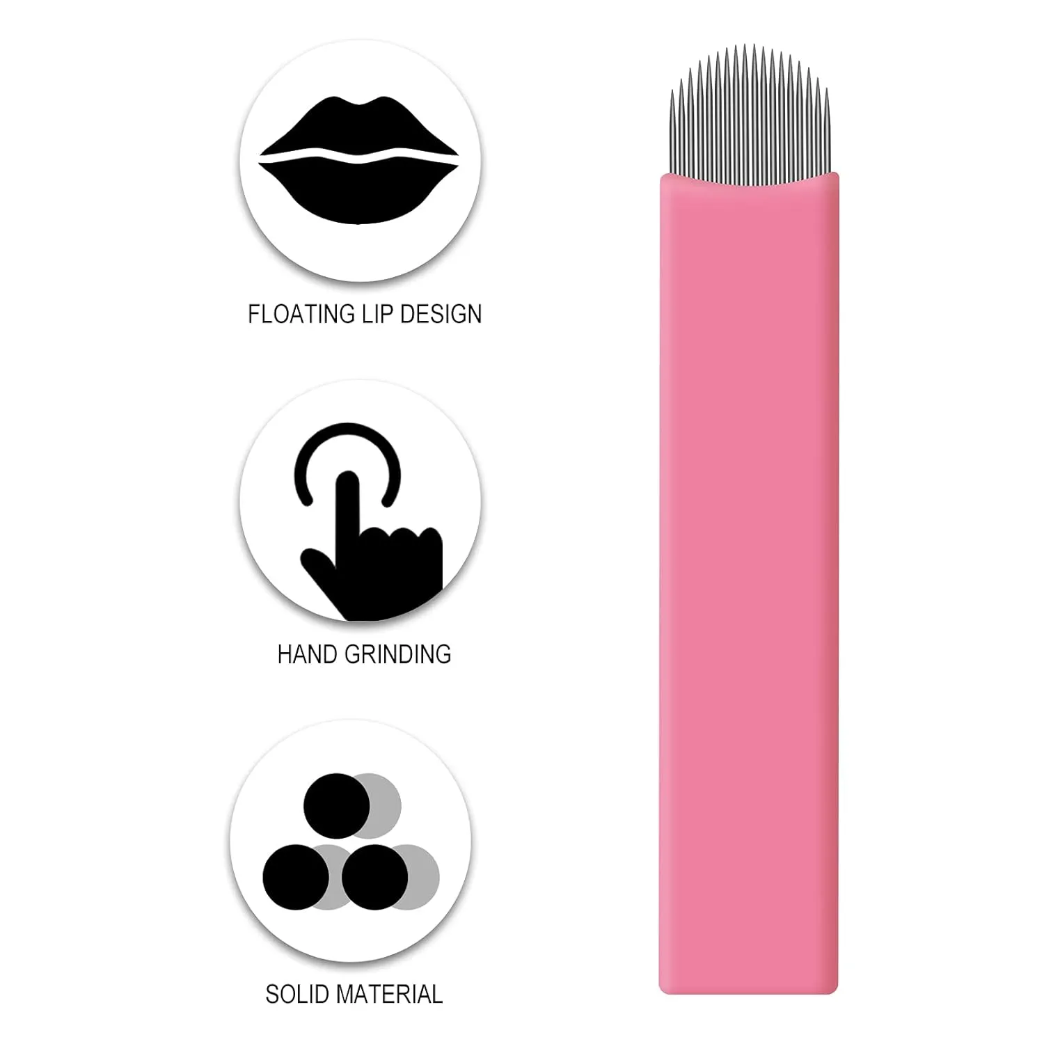 Aguja Nanoblading Lengua De Gato Rosada - Imagen 4