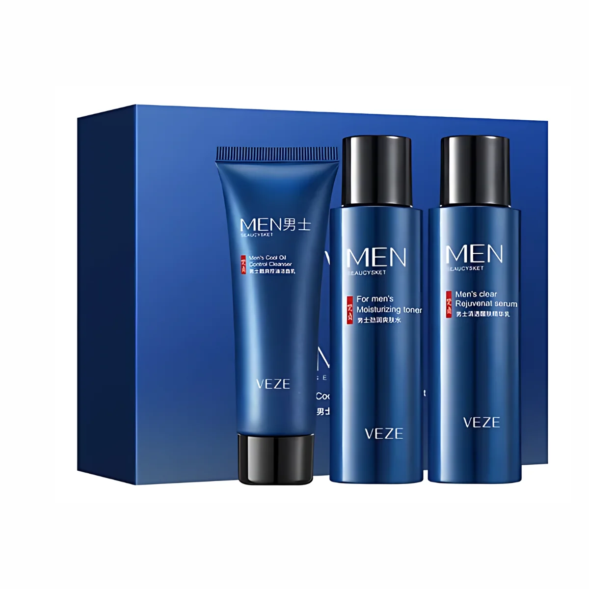 Kit Facial Anti Edad Hombres Veze 3 Pcs  - Imagen 1